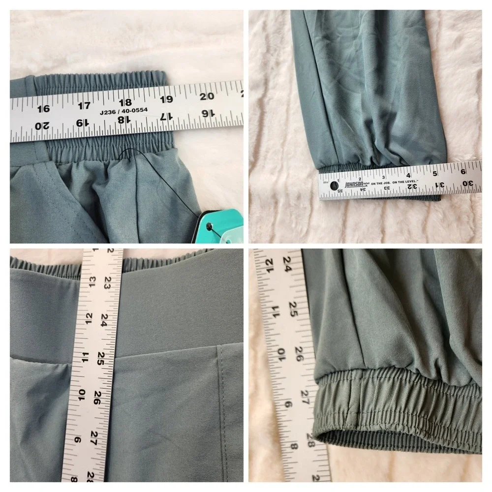 LuLaRoe Rise Infinite Joggers XL Blue‎ Green Elastic Waist Activewear New NWT